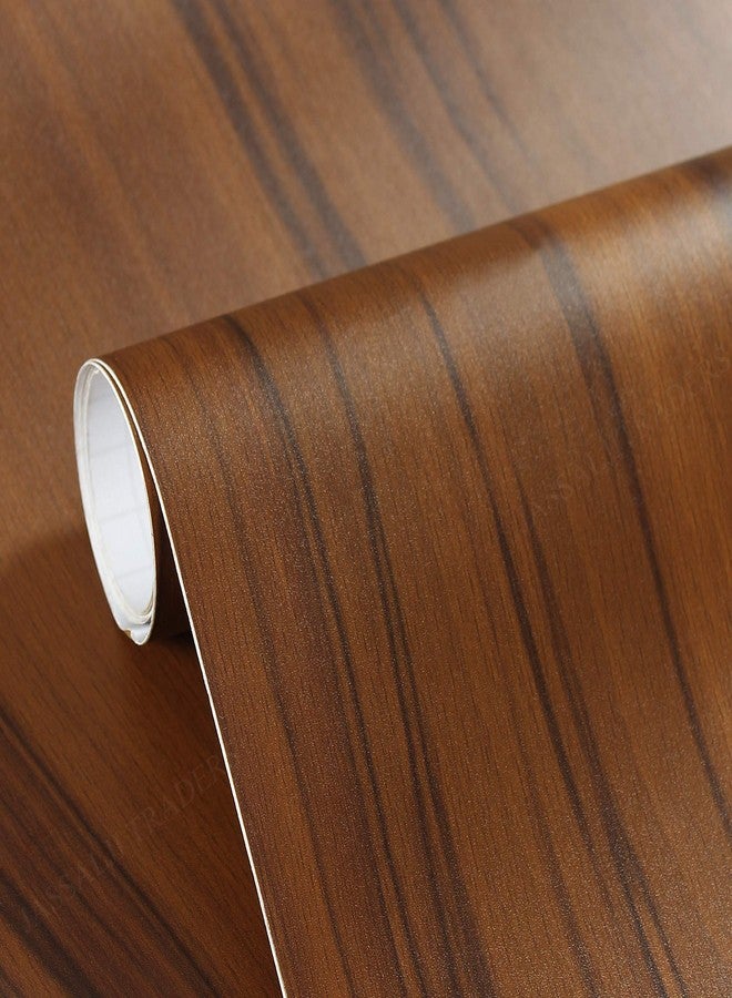 Fusion Graphix Self Adhesive Wood Grain Wallpaper w-04_V Waterproof Old Furniture Vinyl Stickers Wooden Door Wardrobe Desktop PVC Wall Papers (24''x150''inch) - Image 1